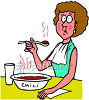 Old Woman Eating In A Restaurant Clipart   Royalty Free Clipart Image