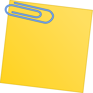 Paper Clip Note    Office Notes Memos Paper Clip Note Png Html