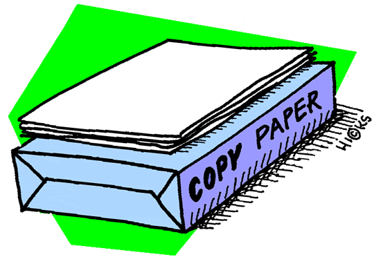 Ream Of Copy Paper  In Color    Clip Art Gallery