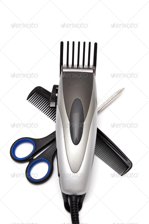 Stock Photo Photodune Hair Clipper Comb And Scissors 1555709 Hair
