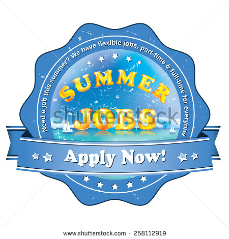 Summer Jobs Offer   Sticker For Print  Sticker For Companies