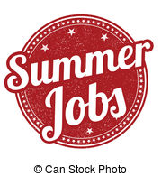Summer Jobs Stamp   Summer Jobs Grunge Rubber Stamp On