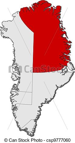 Vector Clipart Of Map Of Greenland Northeast Greenland National Park    