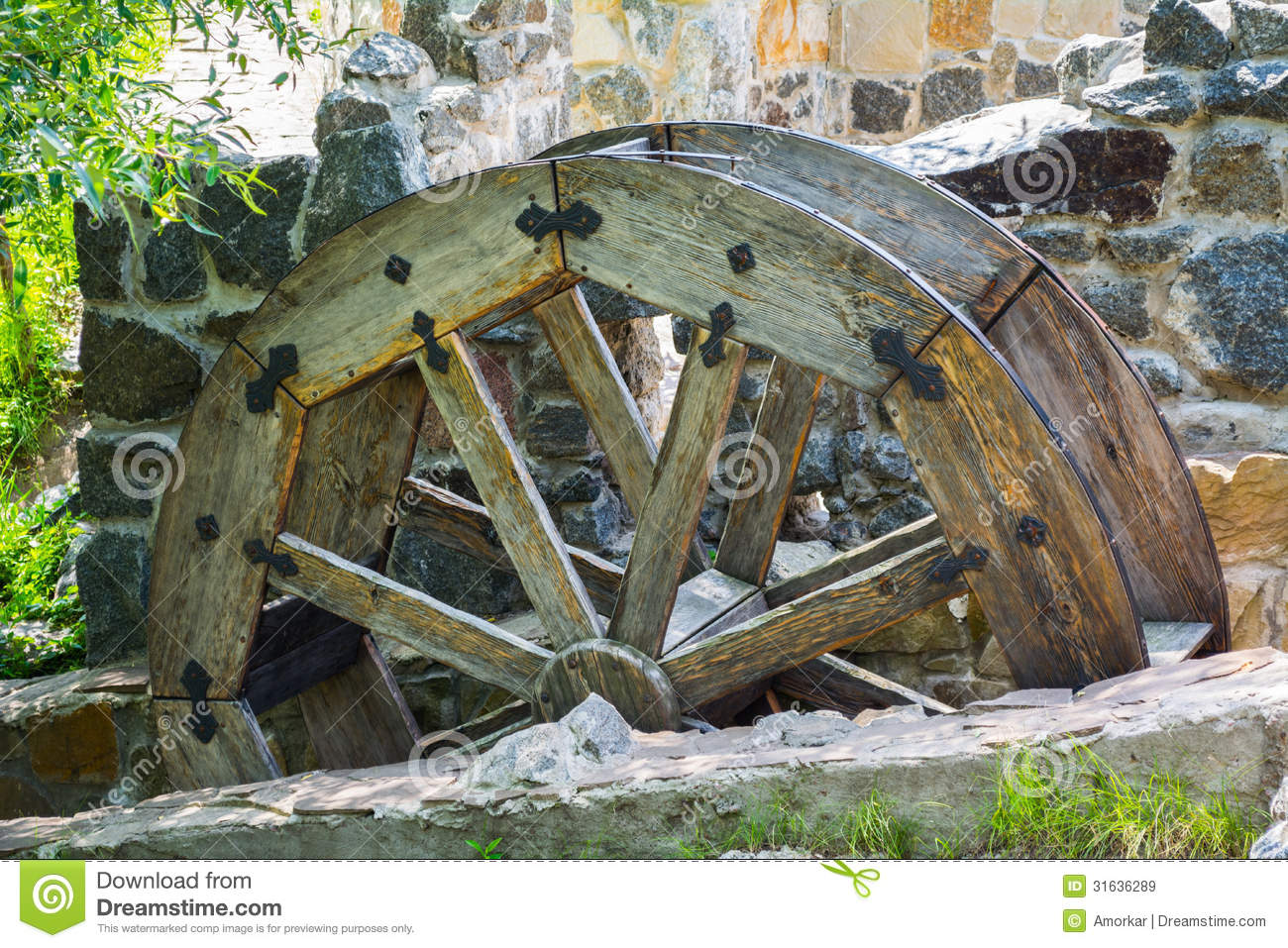 Waterwheel Royalty Free Stock Images   Image  31636289