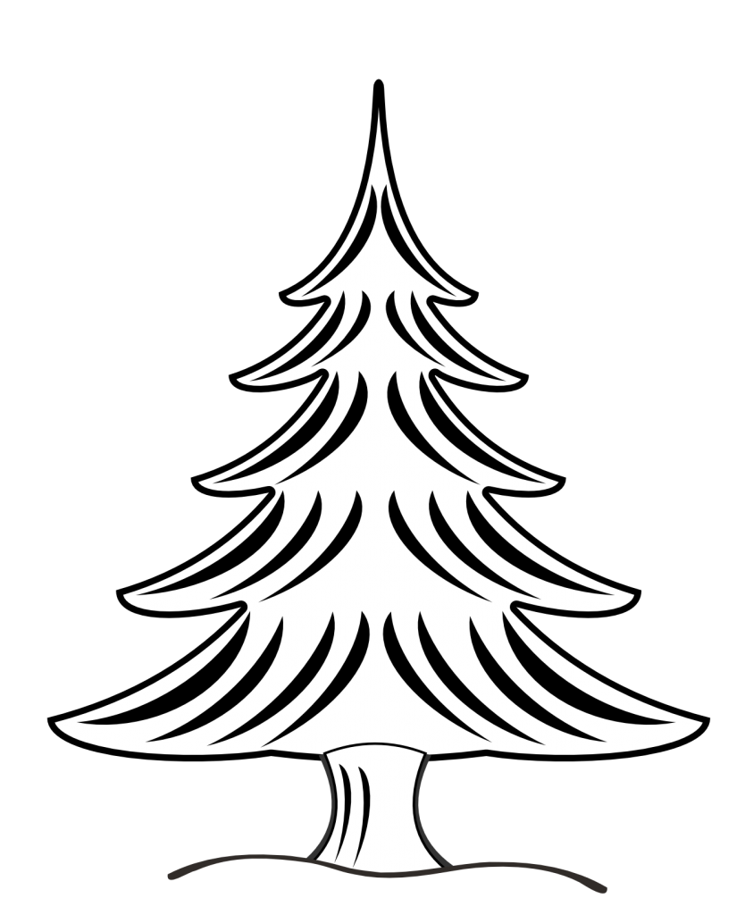 Xmas Tree Coloring Pages For Kids   Cute Coloring Pages
