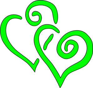 Big Lime Green Hearts Clip Art At Clker Com   Vector Clip Art Online