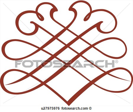Clip Art   Brown Loops And Lines  Fotosearch   Search Clipart