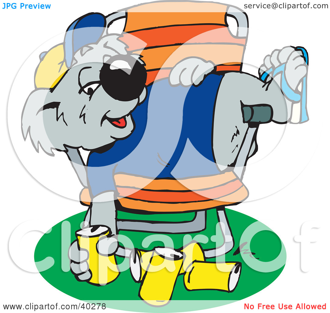Clipart Illustration Of A Lazy Drunk Koala Slumped In A Chair With
