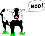 Cow Mooing Clipart Vector
