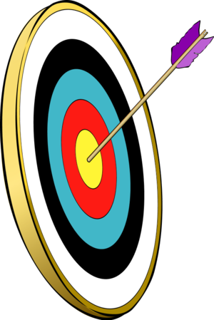 Dart Arrow In The Smallest Circle Vector Clip Art
