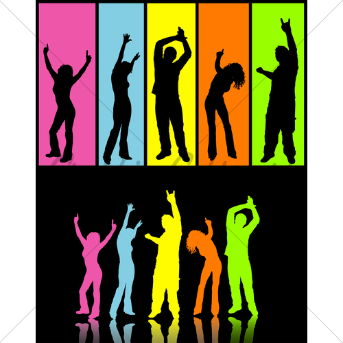 Disco Dancers   Gl Stock Images