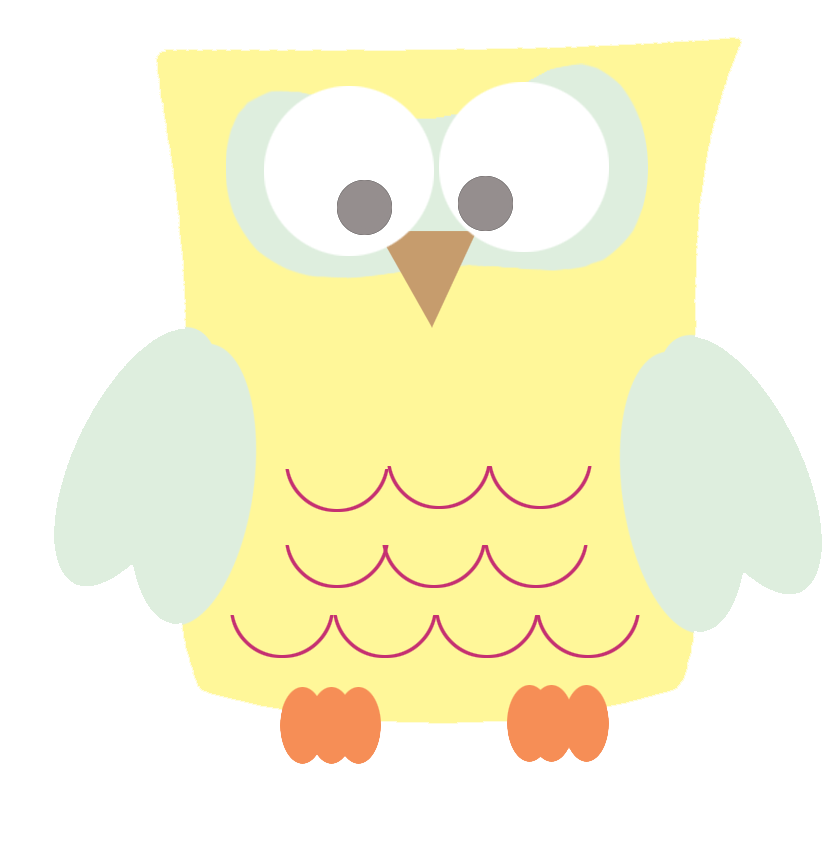 Funny Yellow Owl Clipart