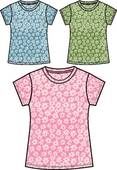 Girl Shirt Clip Art Girl Floral T Shirts   Clipart
