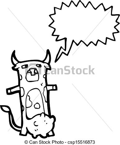 Illustration Of Cartoon Cow Mooing Csp15516873   Search Clipart