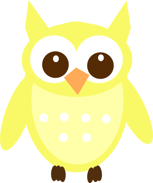Light Yellow Owl Clip Art At Clker Com   Vector Clip Art Online