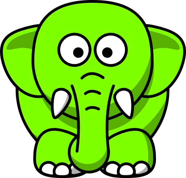 Lime Green Elephant Clip Art At Clker Com   Vector Clip Art Online