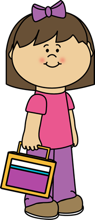     Lunch Box Clip Art Image   Girl Walking And Carrying A School Lunch