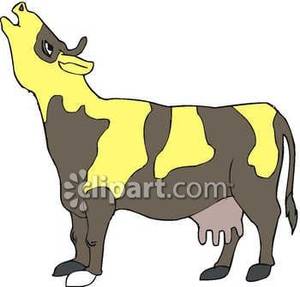 Mooing Cow   Royalty Free Clipart Picture