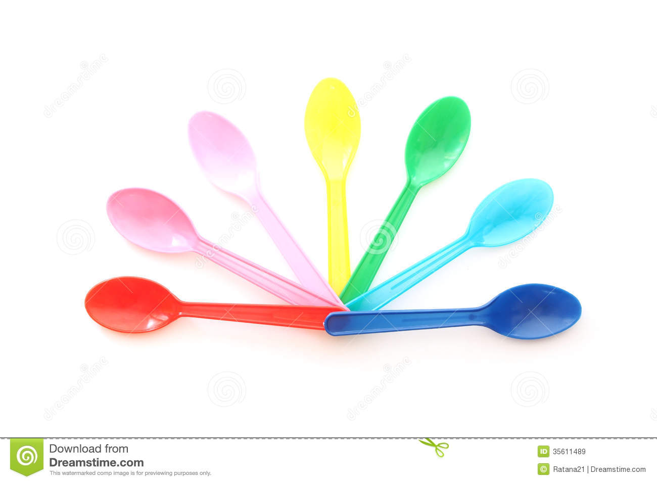 Multicolor Plastic Spoons Royalty Free Stock Images   Image  35611489