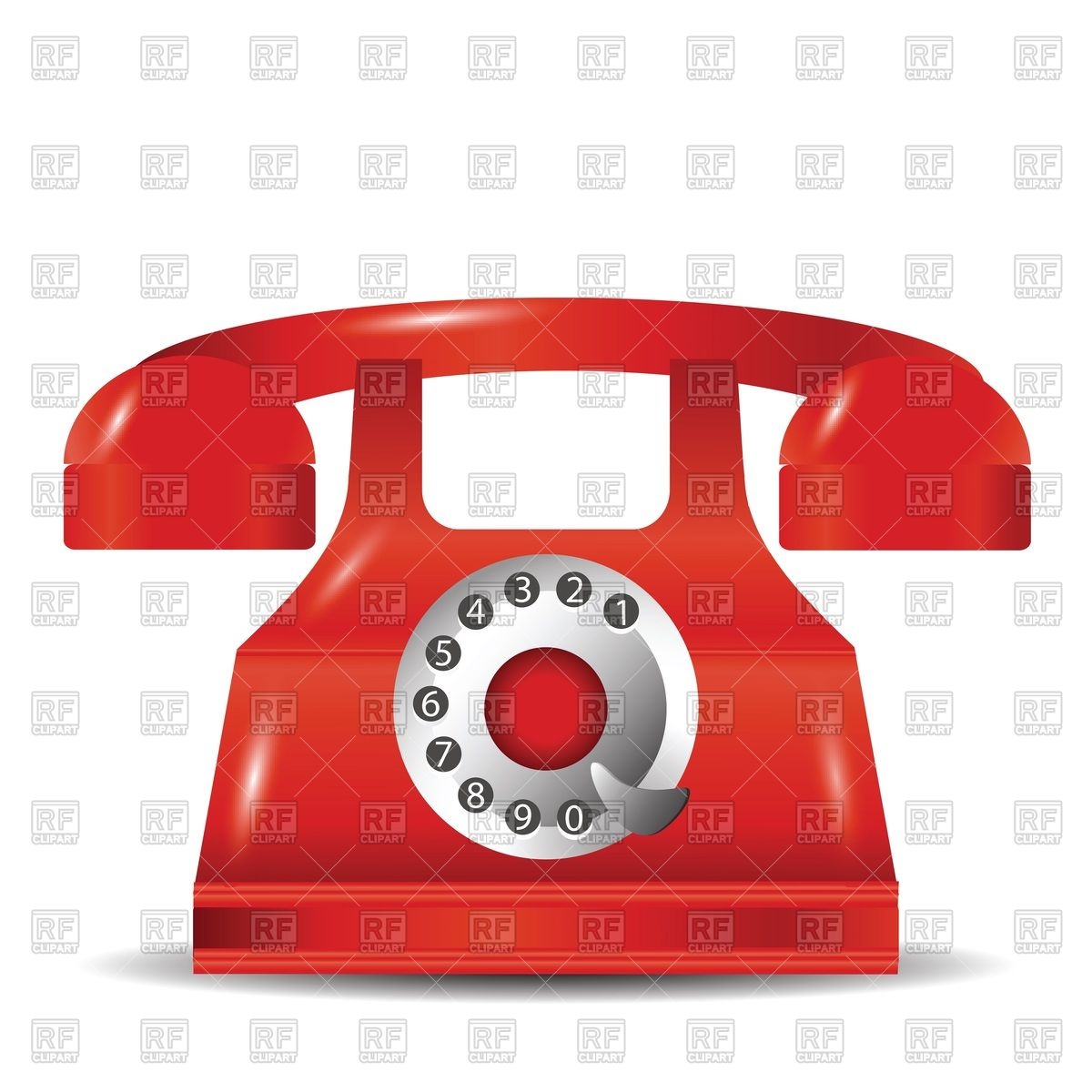 Old Red Dial Phone Download Royalty Free Vector Clipart  Eps