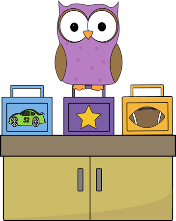 Owl Lunch Box Monitor Clip Art   Owl Lunch Box Monitor Vector Image