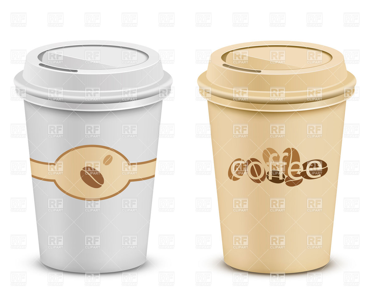 Plastic Coffee Cups With Lid 6019 Download Royalty Free Vector    