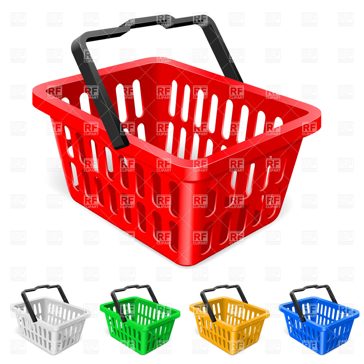 Plastic Shopping Basket 7640 Objects Download Royalty Free Vector    