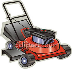 Push Lawn Mower Royalty Free Clipart Picture