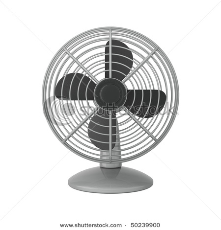 Silver Fan Isolated On White Background   Clipart Illustration Picture