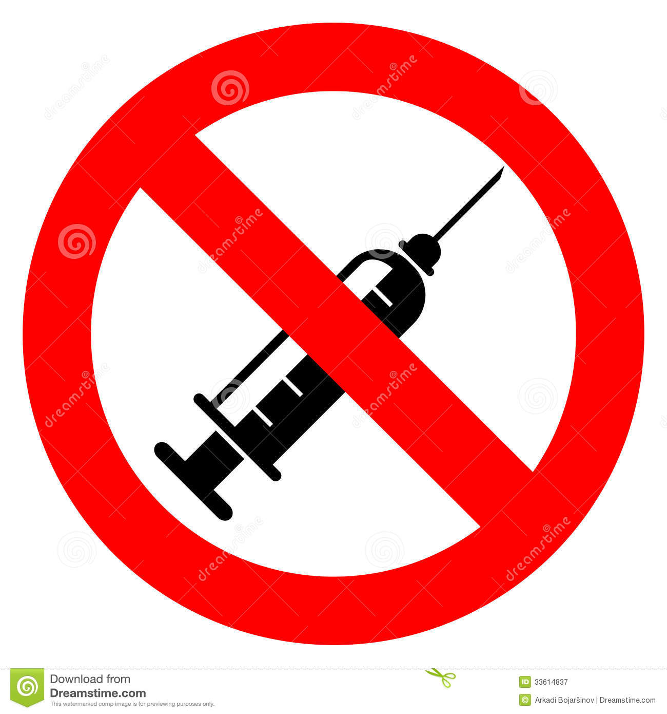 Vaccine Clipart No Syringe Sign Vector Clip Art 33614837 Jpg