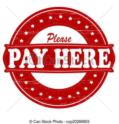 Vector Clipart Of Please Pay Here   Stamp With Text Please Pay Here