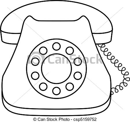 Vector   Phone Desktop Dial   Stock Illustration Royalty Free