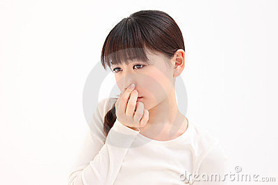 Women Pinch The Nose Royalty Free Stock Images   Image  24055229