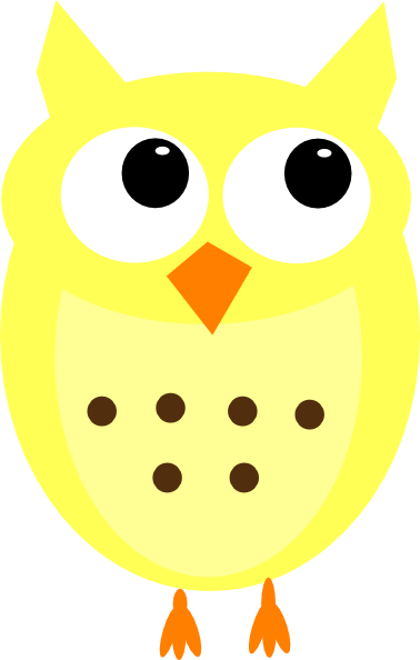 Yellow Owl No Branch Clip Art At Clker Com   Vector Clip Art Online