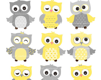 Yellow Owls Grey And Yellow Owls Cute Owls  Color Owls Owl