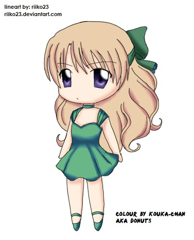 Anime Chibi Girl Lineart By Riiko23 By Koukachan On Deviantart