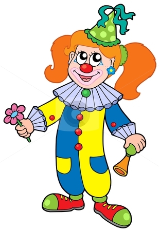 Cartoon Clown Girl Stock Vector Clipart Cartoon Clown Girl   Vector