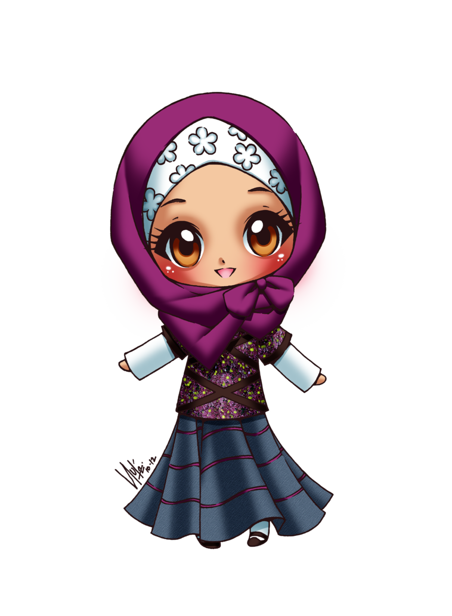 Chibi Cute Hijabi Muslimah Png