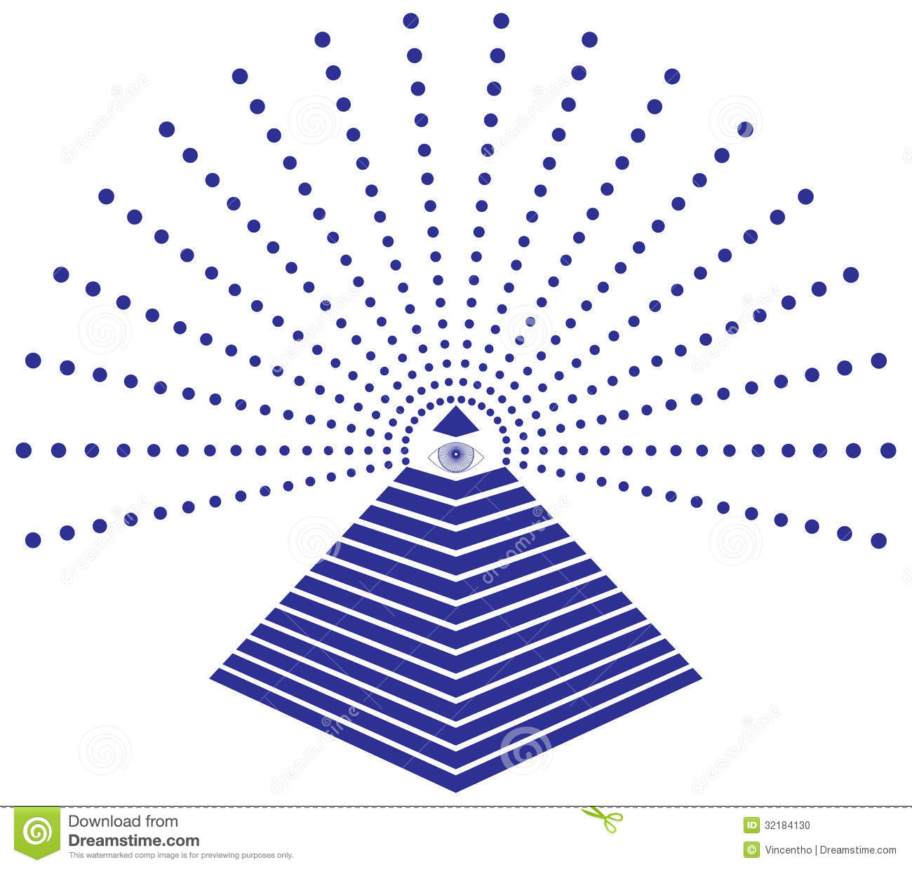 Concept Illustration Of The All Seeing Eye Of God Surrounded By Rays