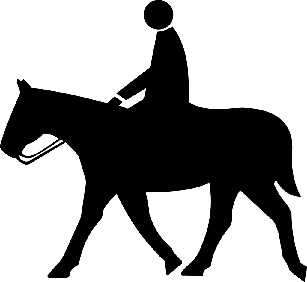 Equestrian Crossing Silhouette   Clipart Etc