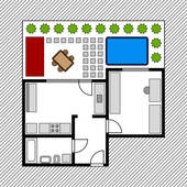 House Plan Stock Illustrations  3640 House Plan Clip Art Images And