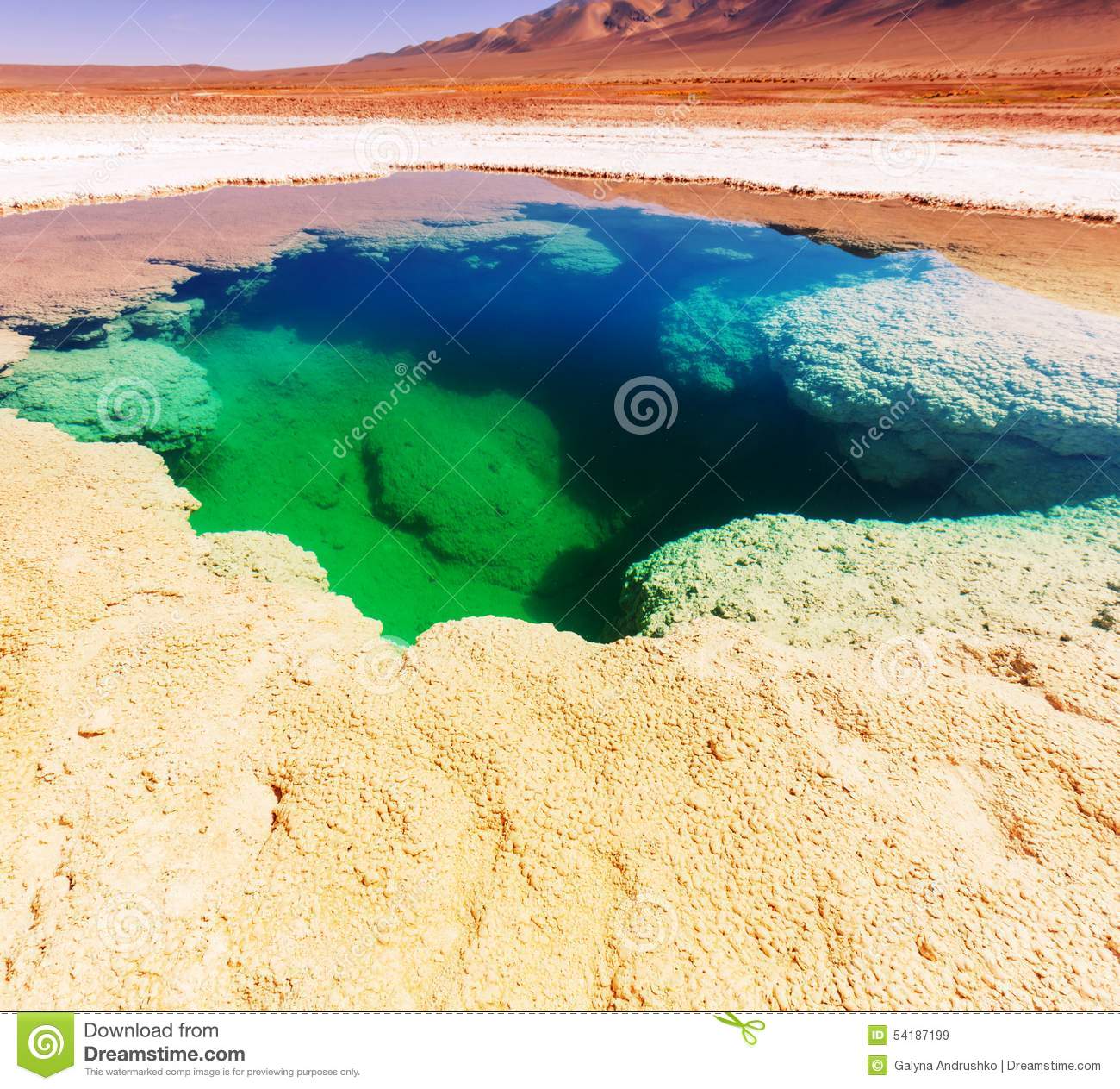 Ojo Del Mar In Argentina Andes Is A Salt Desert In The Jujuy Province 