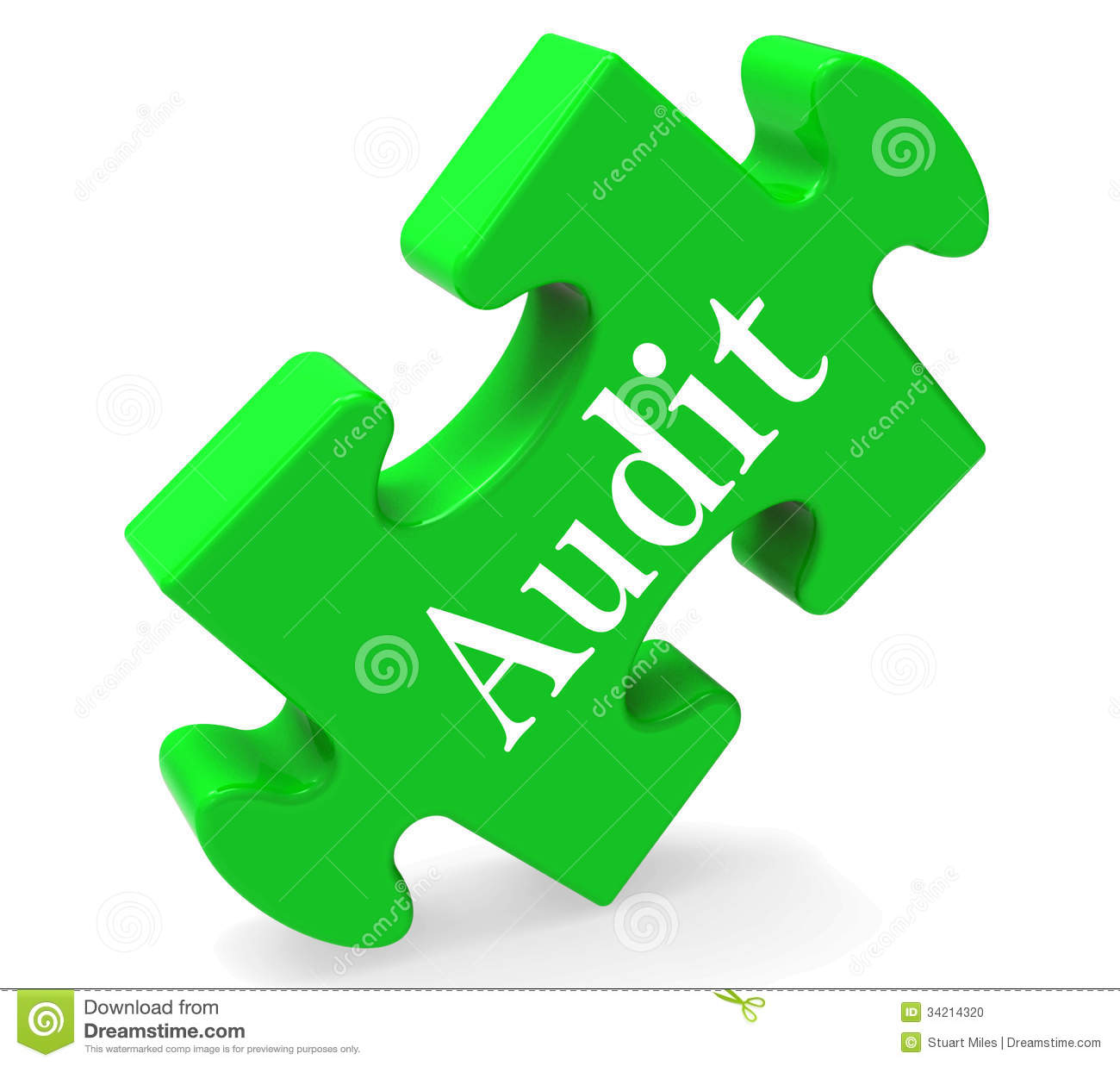 Photo  Audit Puzzle Shows Auditor Validation Scrutiny Or Inspection