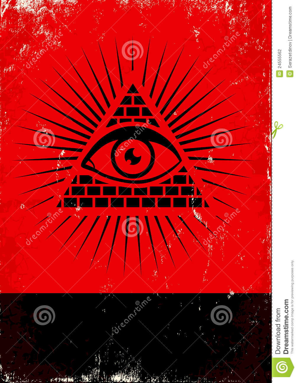 Pyramid And The Eye Stock Photography   Image  24555562