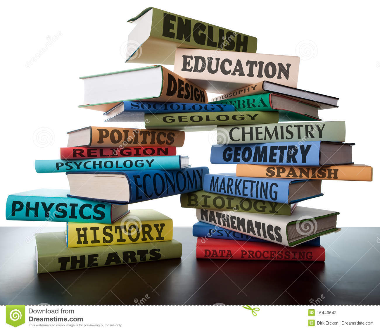 Stack Of School Textbooks College Study Books Stock Photography