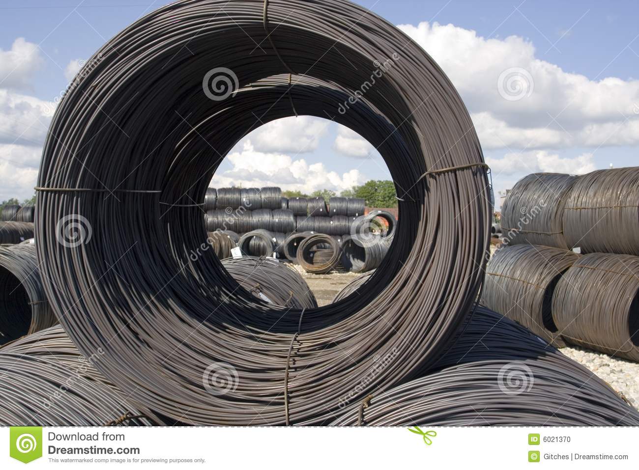 Steel Coil Stock Photo   Image  6021370