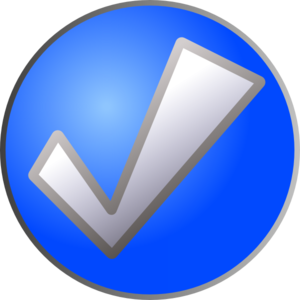 Validation Clipart Blue Check Button Md Png