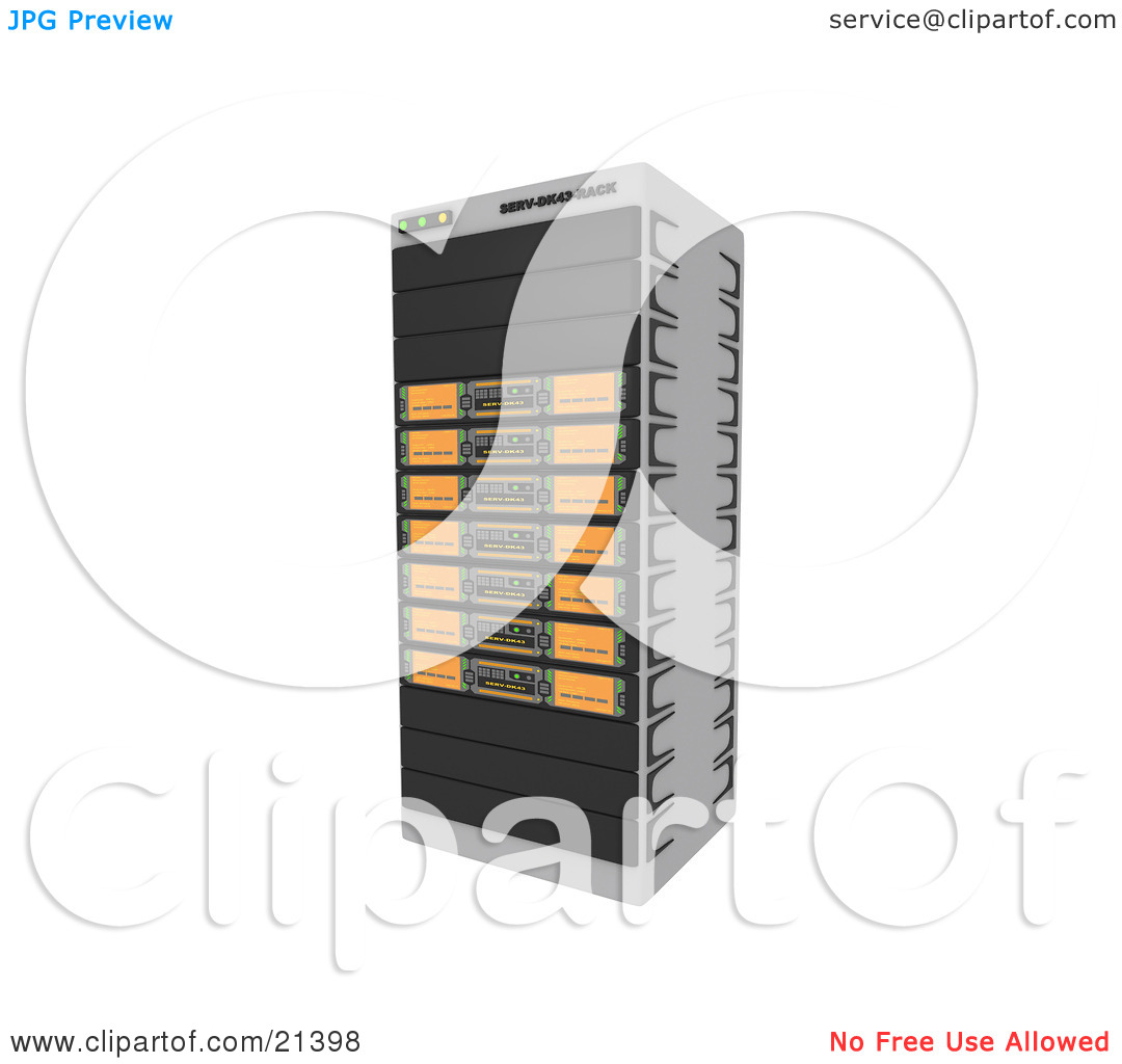 Web Server Clipart Clipart Illustration Of Orange