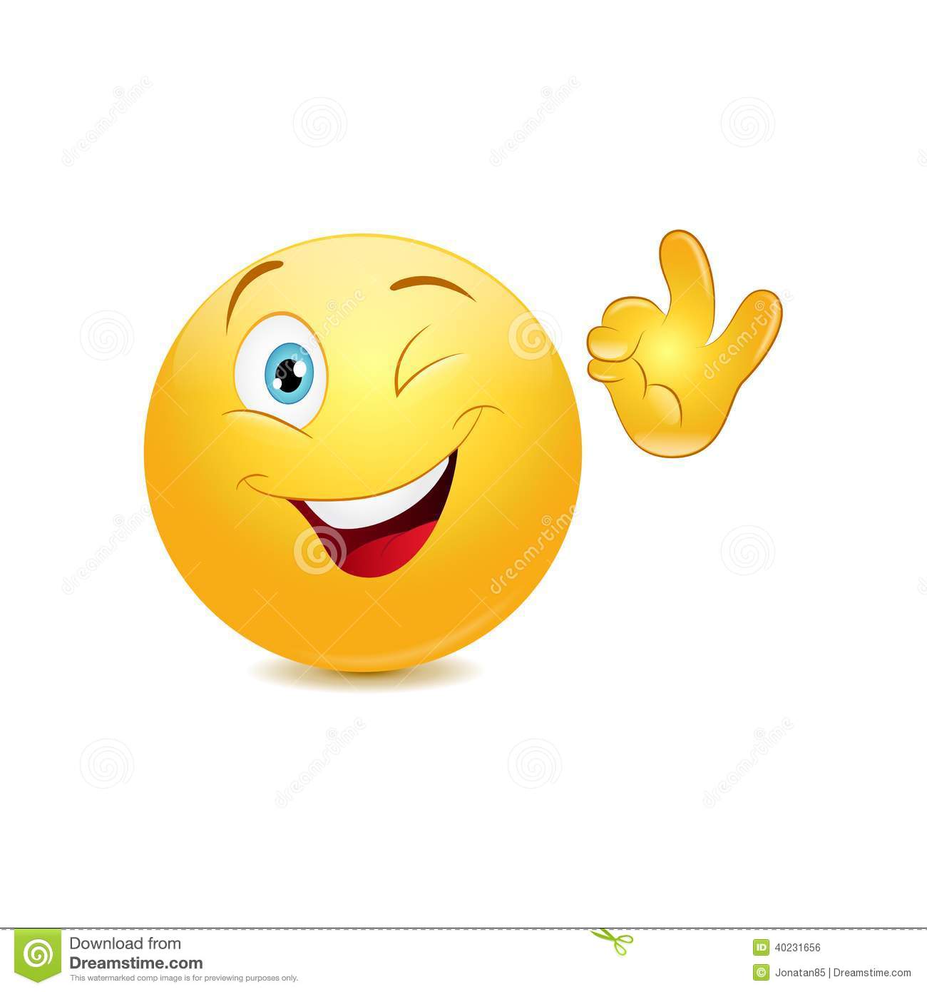 Winking Emoticon Showing Ok Sign Stock Vector   Image  40231656
