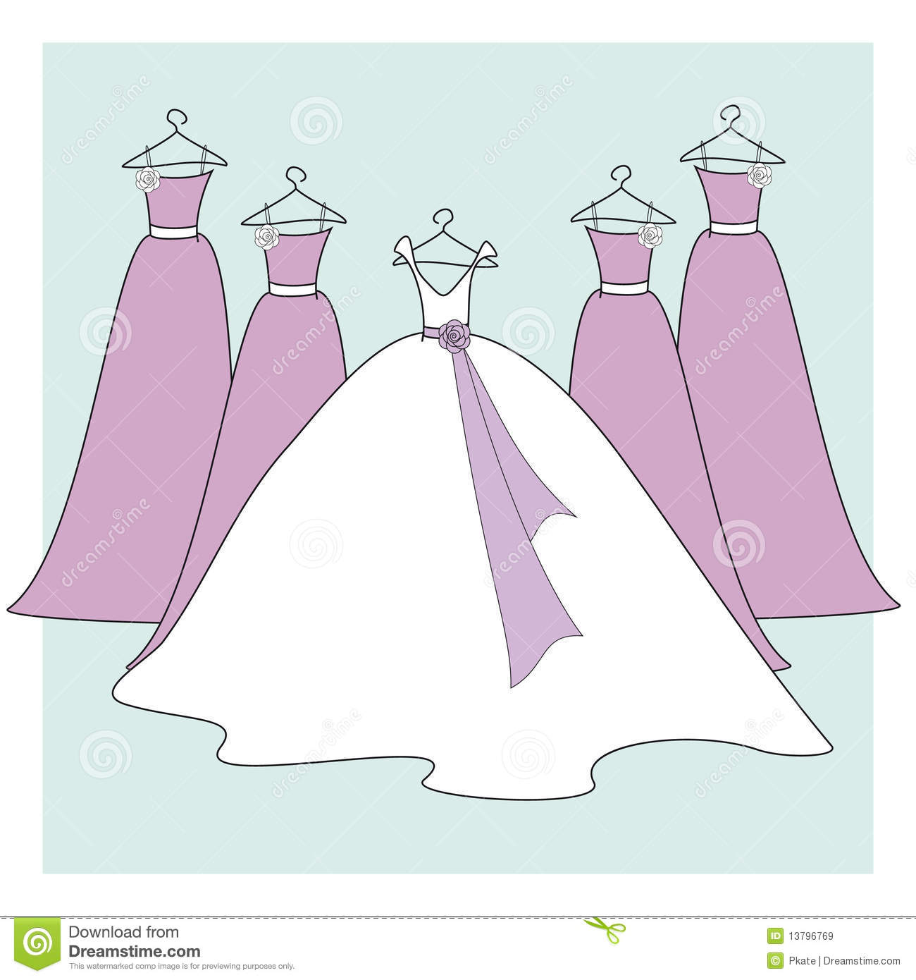 10 Photos Of The Bridesmaid Dress Clipart